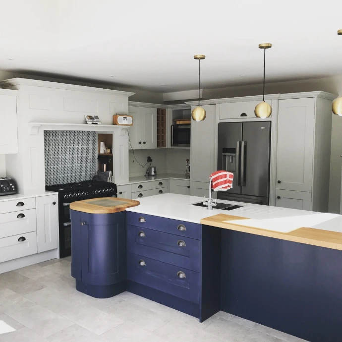A kitchen renovation showing a new kitchen 