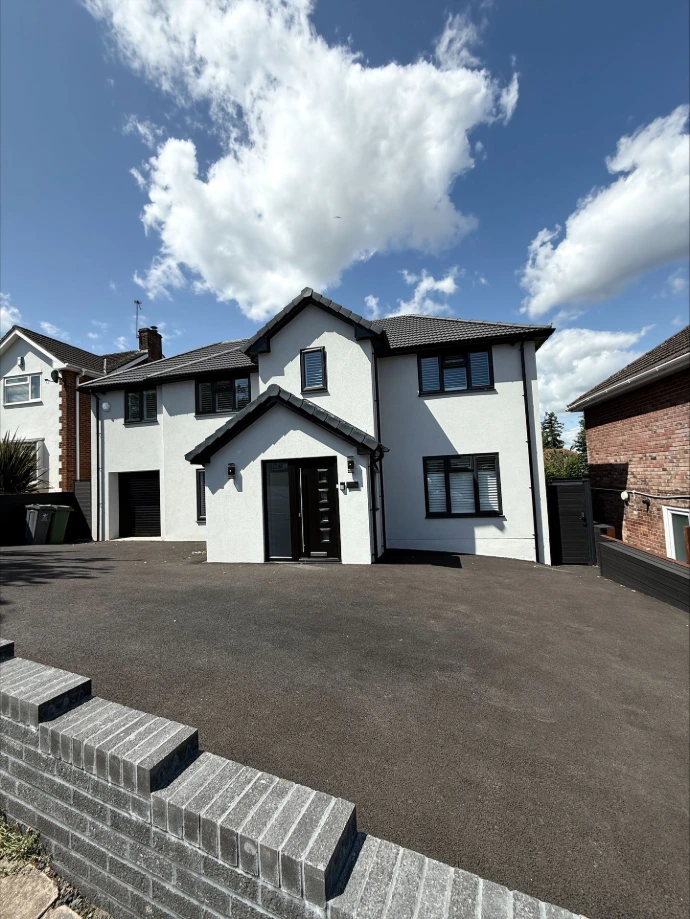 Renovated residential property exterior completed by builders in Cardiff